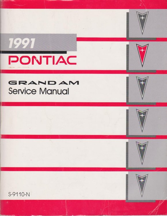 1991 PONTIAC GRAND AM SERVICE MANUAL