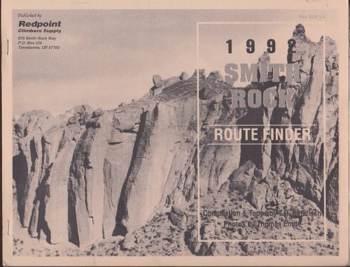 1992 SMITH ROCK ROUTE FINDER