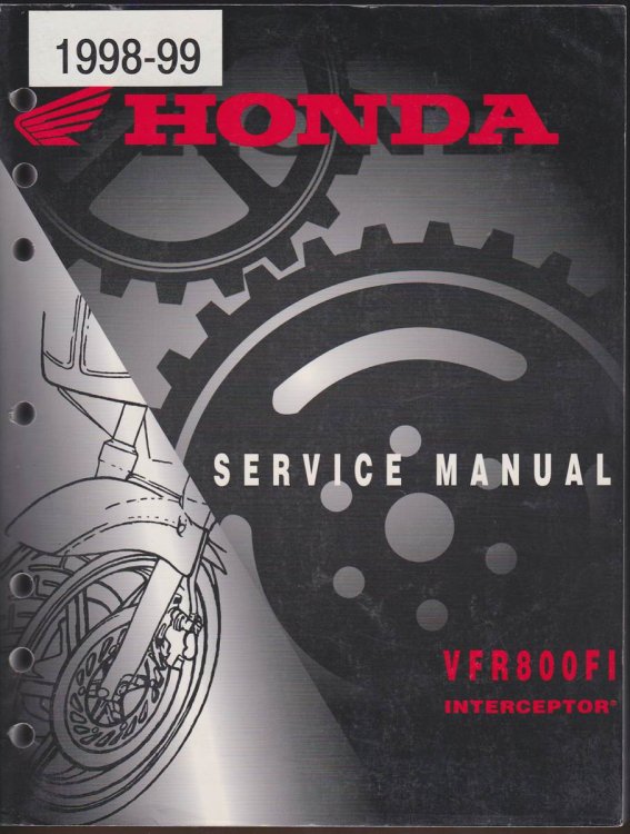 1998-99 HONDA MOTORCYCLE VFR800FI INTERCEPTOR SERVICE MANUAL