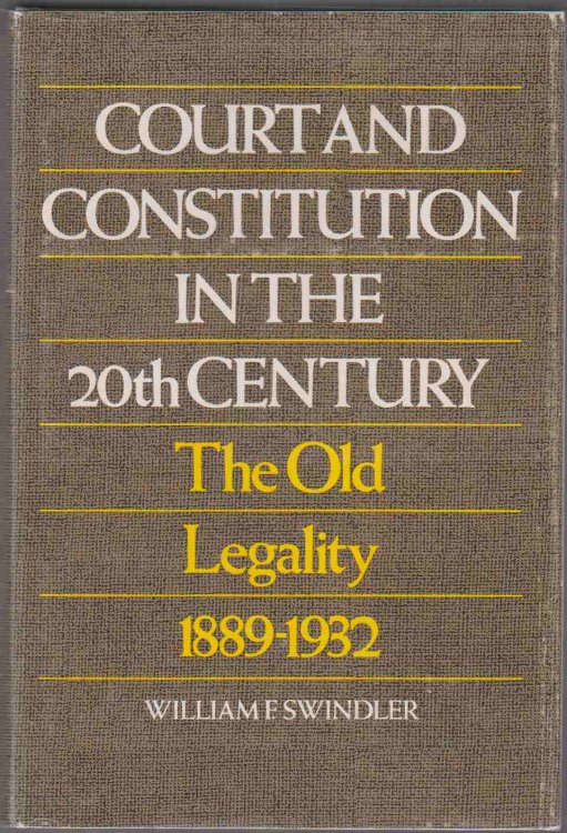 COURT AND CONSTITUTION IN THE 20TH CENTURY, 3 VOLS