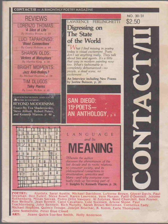 CONTACT II VOL. 6, NO. 30/31 FALL-WINTER, 1983/WINTER-SPRING, 1984