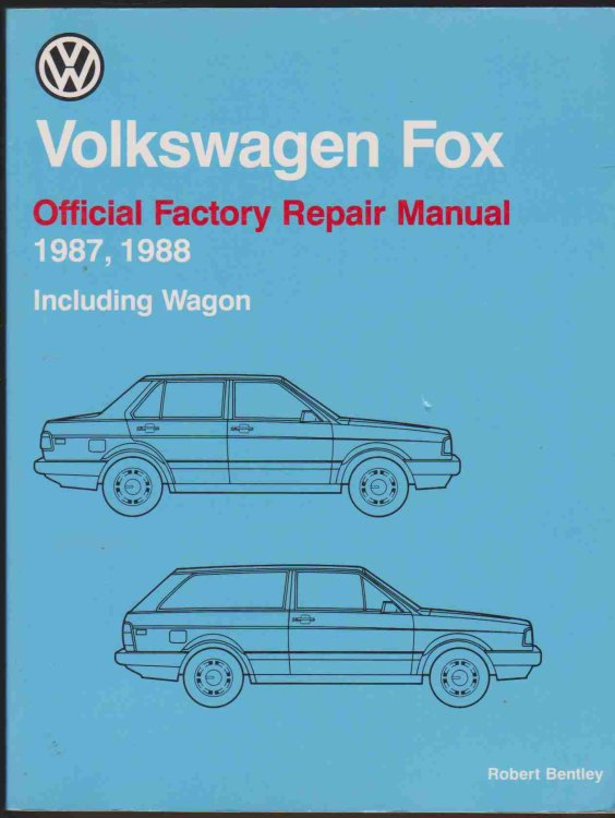 VOLKSWAGEN FOX OFFICIAL FACTORY REPAIR MANUAL 1987, 1988 INCLUDING WAGON