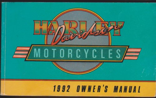 HARLEY DAVIDSON MOTORCYCLES 1992 OWNER'S MANUAL
