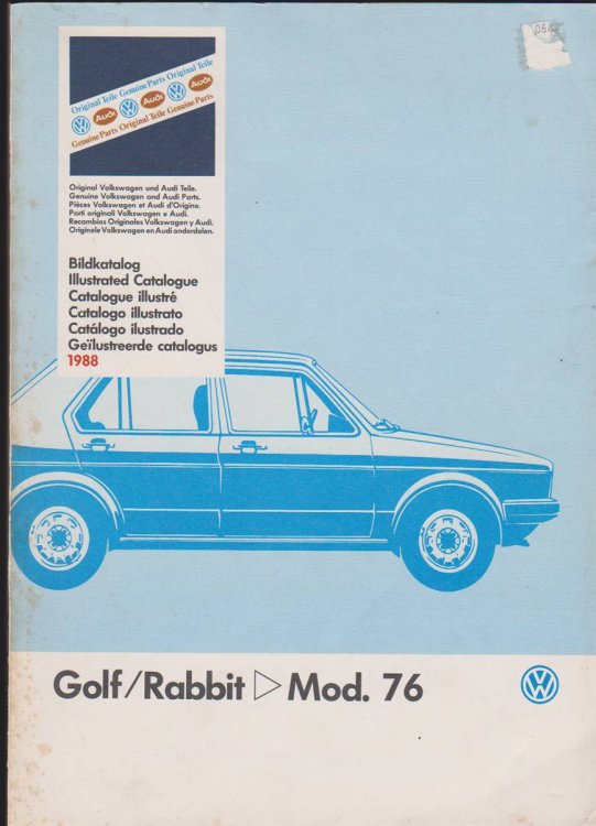 GOLF/RABBIT MOD. 76 ILLUSTRATED CATALOGUE