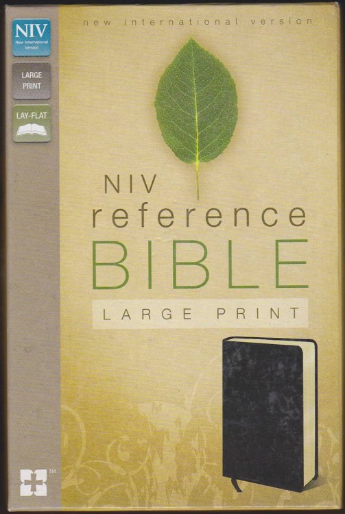 NIV REFERENCE BIBLE, LARGE PRINT, BONDED LEATHER, BLACK, RED LETTER EDITION