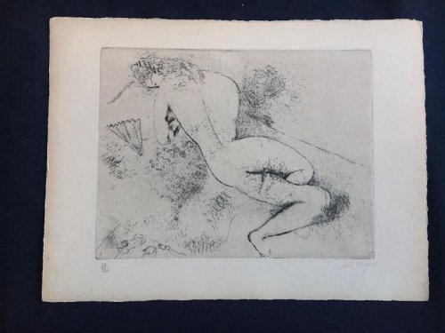 Le Portefeuille des Peintres Graveurs Indpendants pour 1925 -II- Eaux-Fortes. With 5 original signed and numbered etchings by Chagall, Coubine, Galanis, Laboureur, Levy.