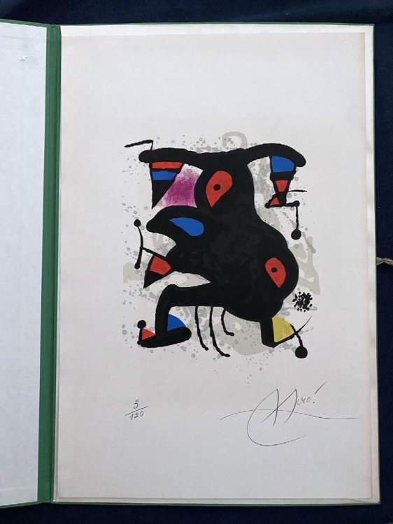 Joan MIRO. Arthur RIMBAUD. Lettre dite du Voyant, with signed and numbered lithograph.