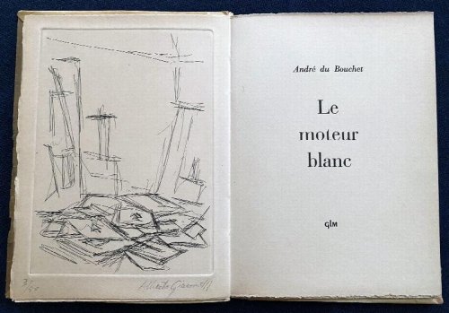 GIACOMETTI. Le moteur blanc. With a signed and numbered Etching