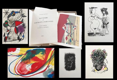 Souvenirs et Portraits d'Artistes. With 25 original prints by Giacometti, Matisse, Picasso, and others.