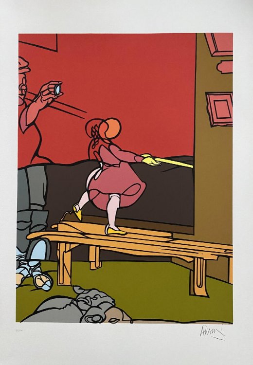 La Bambina. Lithograph signed and numbered by the artist