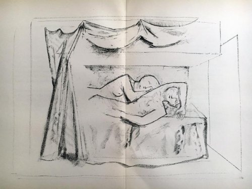Il Lamento del Gabelliere: 10 black and white Original Lithographs. Campigli