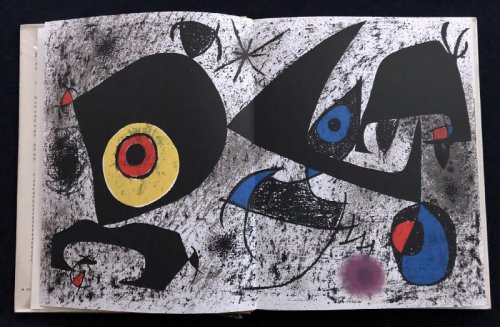 Hommage Joan Mir with an original lithograph, 1972