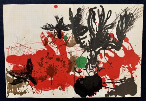 Derrire le Miroir 177 Rebeyrolle, 1969. With 7 original lithographs