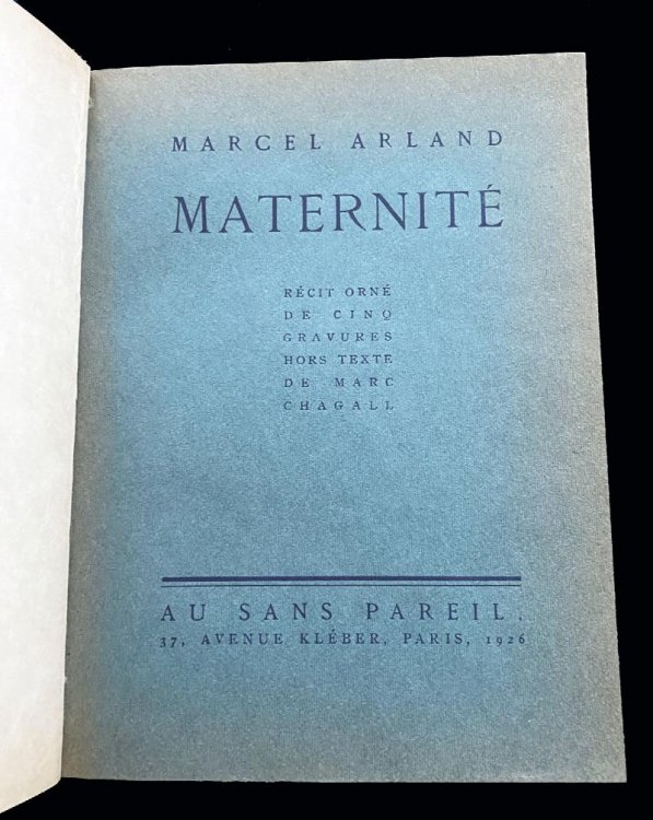 Chagall. Maternite. DELUXE with double Suite of prints. 1926.