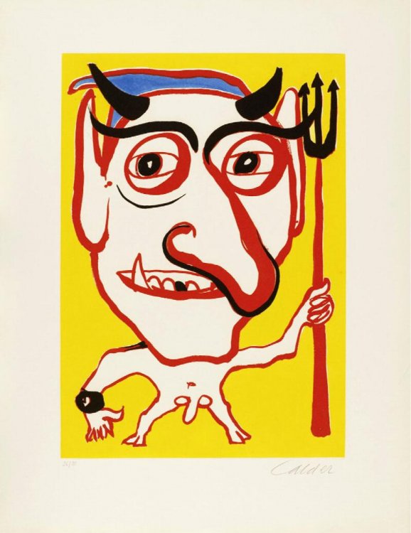The Devil (CONSTANTIN TACOU PORTRAIT) Etching Signed.