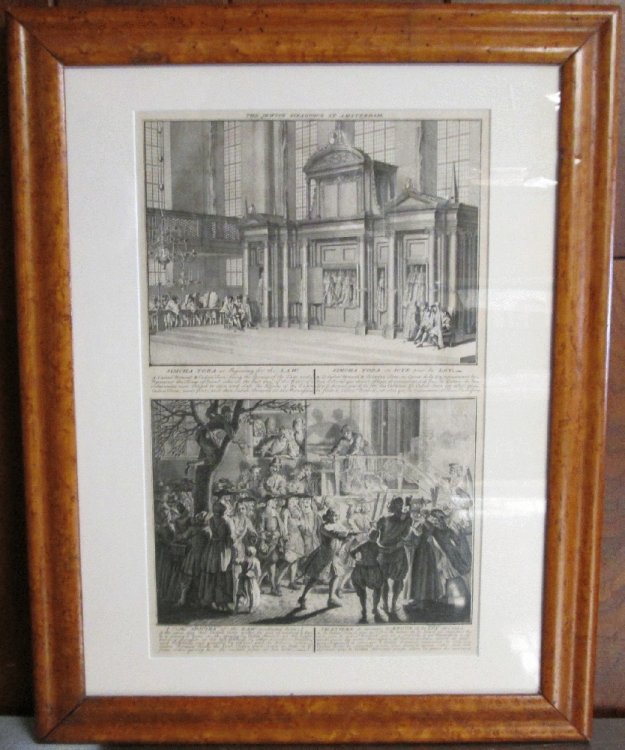 Simcha Tora (Simchat Torah) Engraving by Bernard Picard 1723