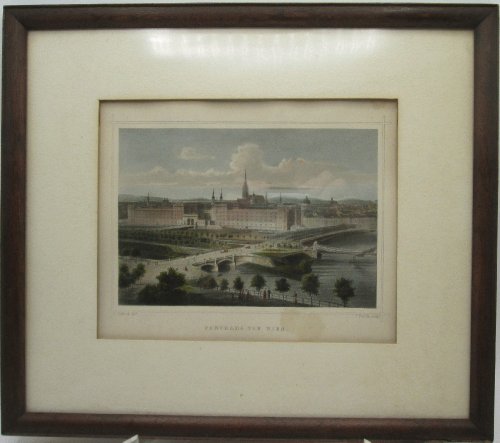 Panorama Von Wien (Vienna) Colored Engraving