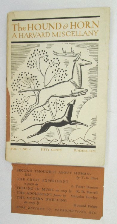 The Hound & Horn: A Harvard Miscellany: Volume II, No. 4 Summer, 1929