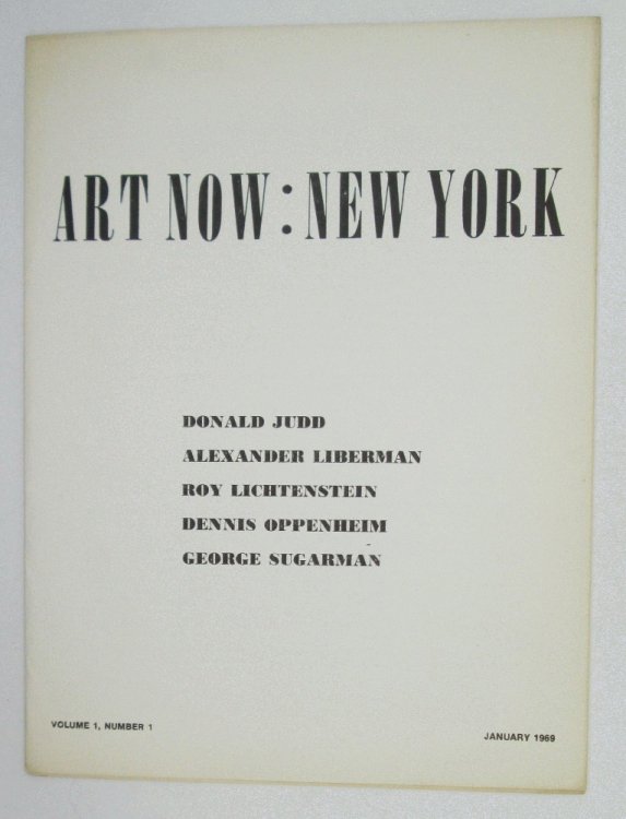 Art Now: New York Volume 1, Number 1 January 1969