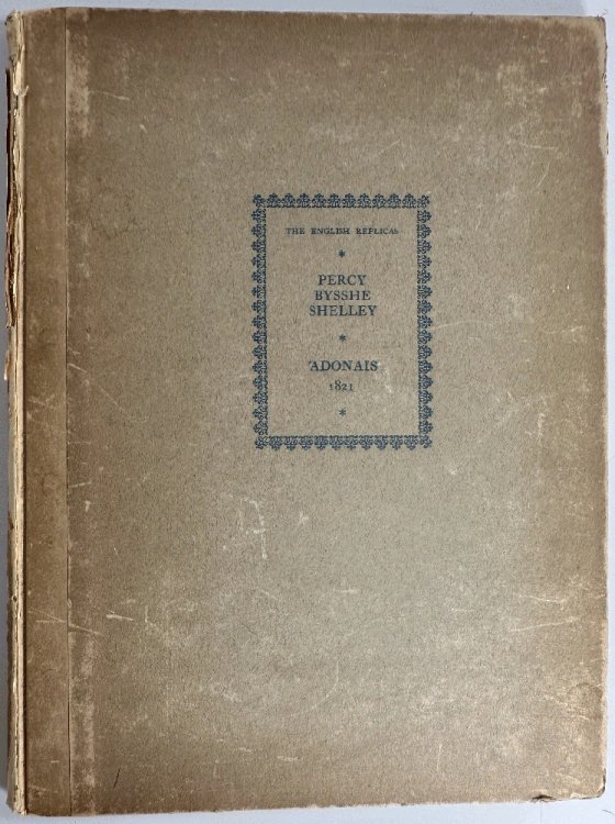 Adonais, An Elegy on the Death of John Keats by Percy Shelley