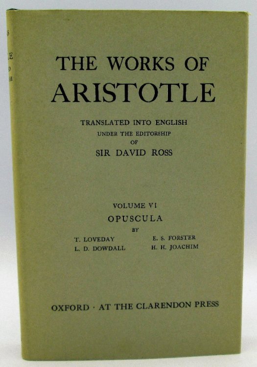 The Works of Aristotle Opuscula Volume VI