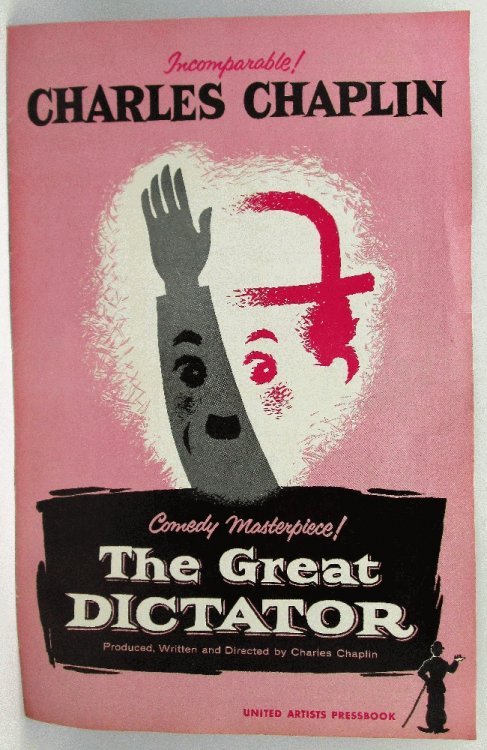 Charles Chaplin, The Great Dictator Pressbook (1958)