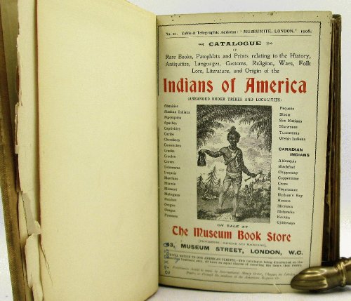 Bound Collection of Book Catalogs Incl. Indians of America 1908