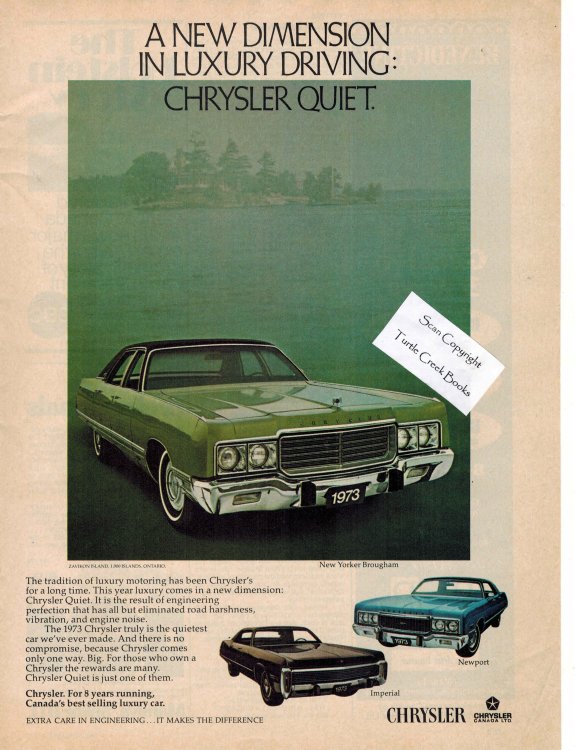 Chrysler Corporation New Yorker Brougham Ad - 1972 Vintage Advertisement