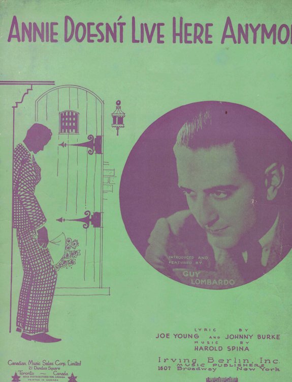 Image for Annie Doesn't Live Here Anymore - Vintage Sheet Music Annie Doesn't Live Here Anymore - Vintage Sheet Music