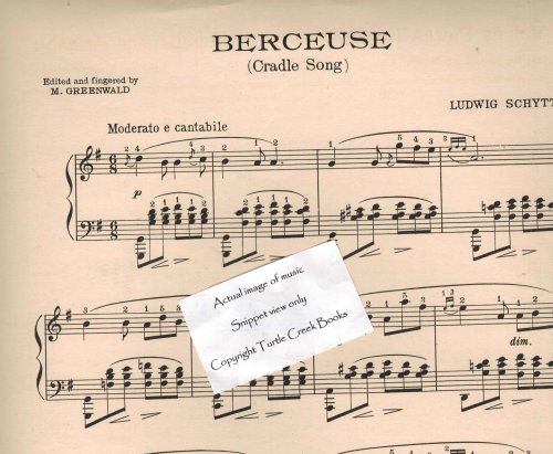 Berceuse ( Cradle Song ) No 1970 50 - Vintage Sheet Music
