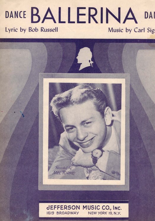 Dance Ballerina Dance - Vintage Sheet Music Mel Torme Cover