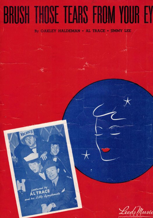 Brush Those Tears From Your Eyes - Sheet Music Al Trace Silly Symphonists Cover