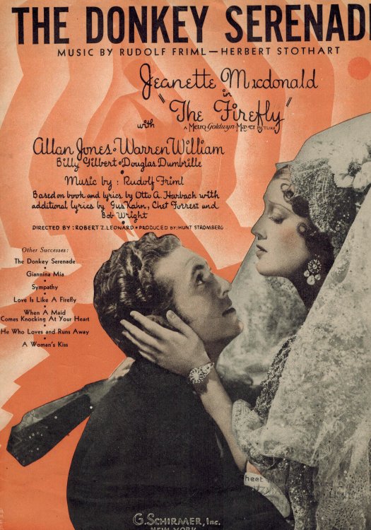 The Donkey Serenade - Vintage Sheet Music - Jeanette Macdonald Cover