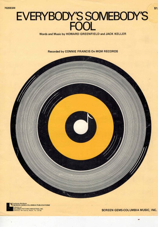 Everybody's Somebody's Fool - Vintage Sheet Music