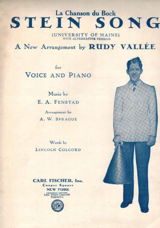 Stein Song ( La Chanson Du Bock ) : University of Maine ( With Alternative Version ) - Vintage Sheet Music