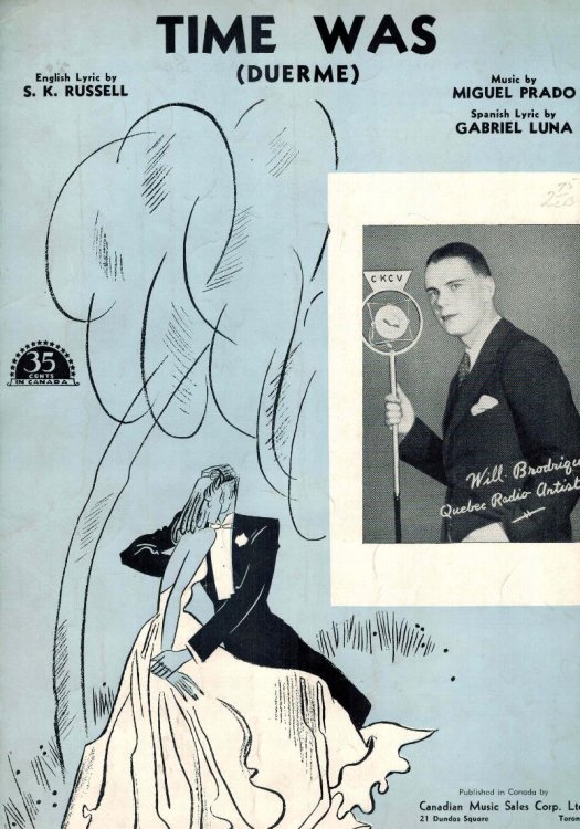 Time Was ( Duerme ) - Will Broderique Cover - Vintage Sheet Music