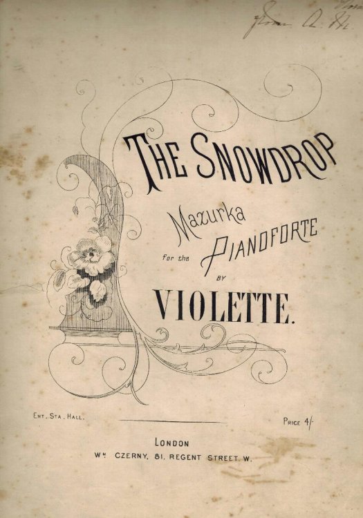 Snowdrop Mazurka By Violette - Piano Sheet Music