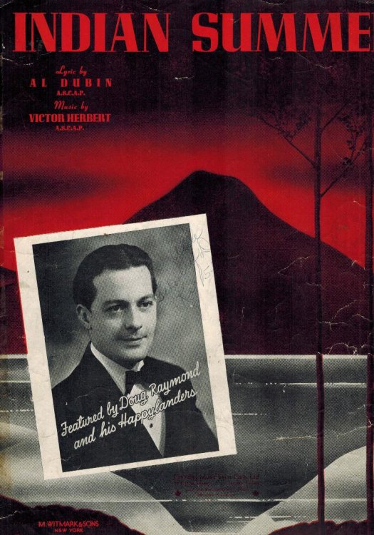 Indian Summer - Vintage Sheet Music - Doug Raymond Cover