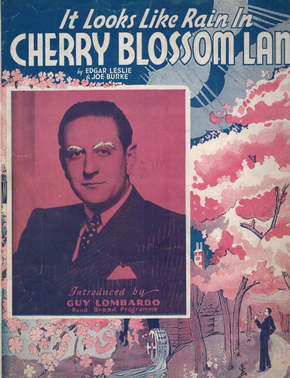 It Looks Like Rain in Cherry Blossom Lane - Piano Sheet Music - Guy Lombardo Cover