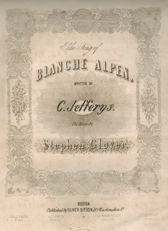 Song of Blanche Alpen - Vintage Piano Sheet Music