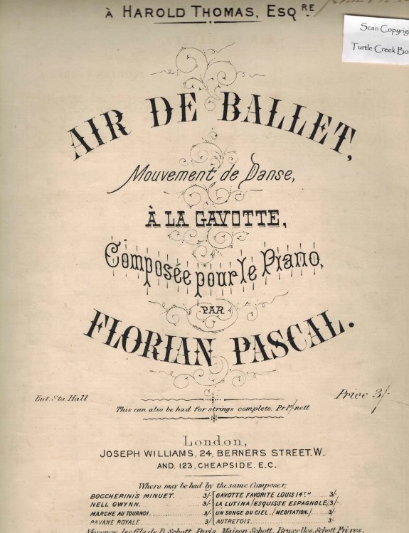 Air De Ballet Mouvement De Danse - Piano Sheet Music