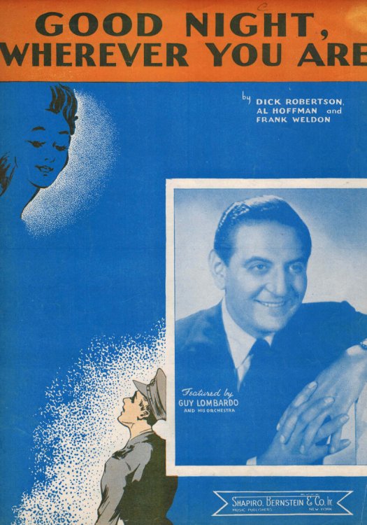 Good Night Wherever You are - Vintage Sheet Music Guy Lombardo Cover