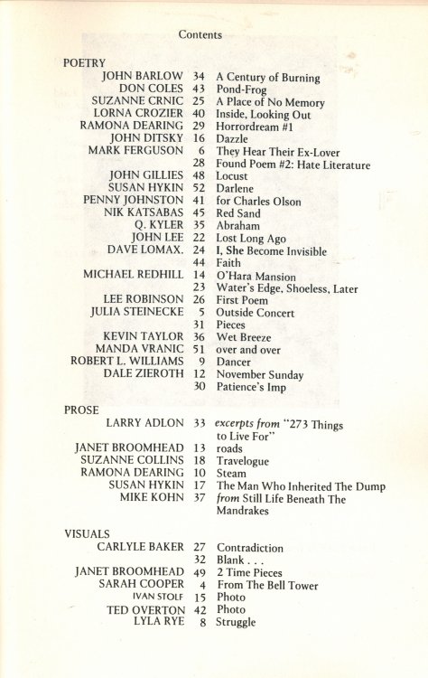 Yak - York University Spring 1987