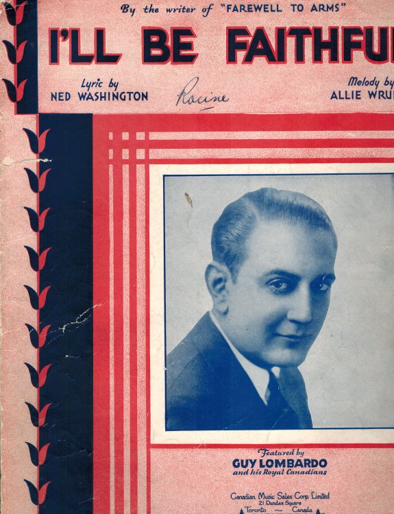 I'll be Faithful - Vintage Sheet Music - Guy Lombardo Cover