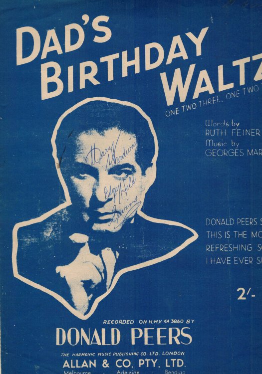 Dad's Birthday Waltz - Sheet Music - Donald Peters Cover