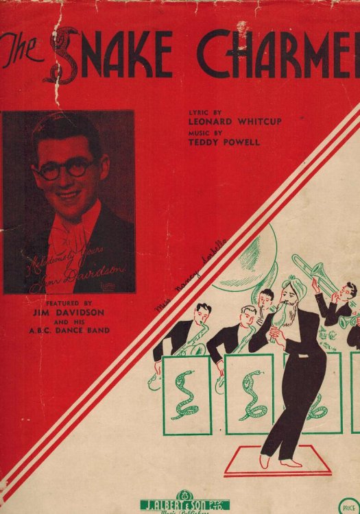 The Snake Charmer - Sheet Music - Jim Davidson Cover
