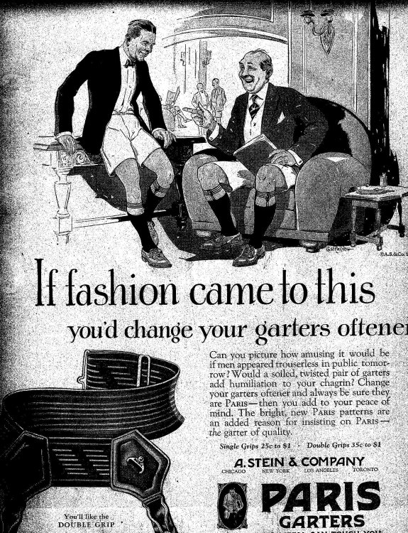 ORIGINAL ADVERTISEMENT Paris Garter 1927