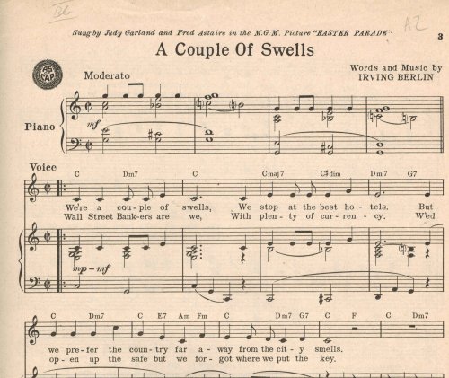 Irving Berlin's a Couple of Swells Standard Edition Sheet Music