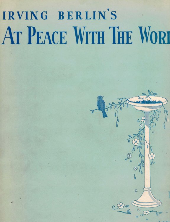 Irving Berlin's At Peace With the World - Vintage Sheet Music