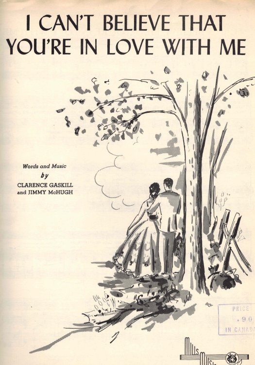 i Can't Believe That You're in Love with Me - Sheet Music